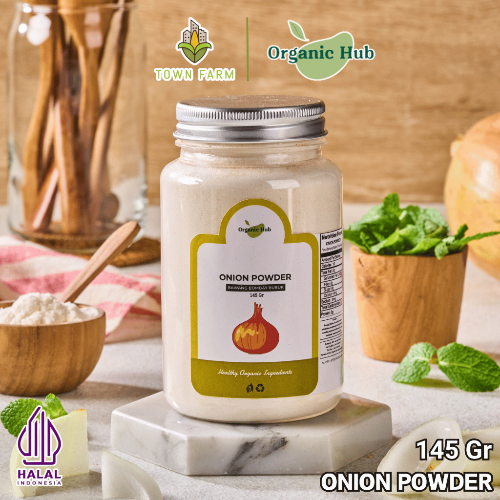 

Organic Hub Bawang Bombay Bubuk Rempah Bumbu Dapur Original Onion Powder Premium Quality 145 gr