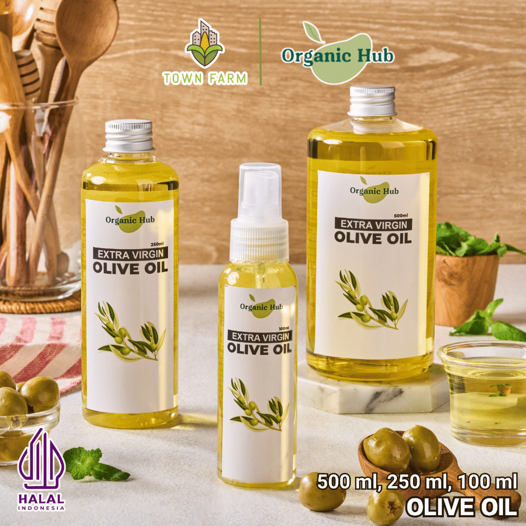 

Organic Hub Minyak Zaitun Dapat Diminum Extra Virgin Olive Oil Organic Premium 100% EVOO Serbaguna