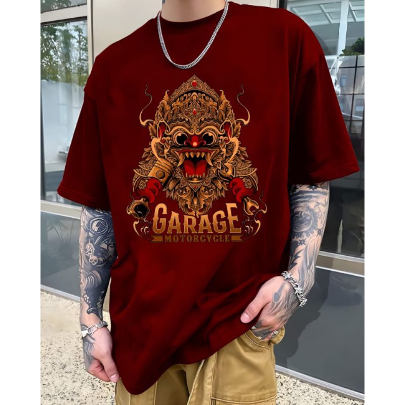 KAOS DISTRO COWOK LEAK GARAGE MOTIF SABLON DTF