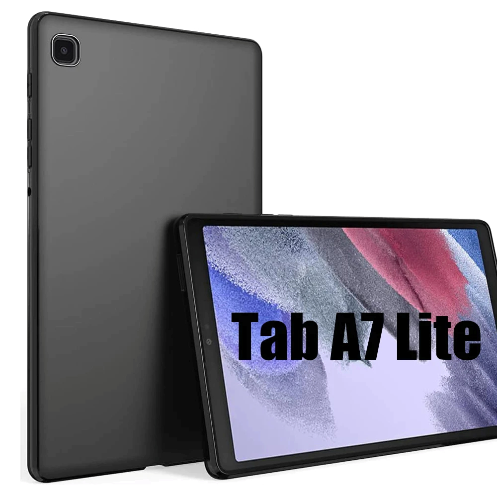Case Samsung Tab A7 Lite Softcase BLACK MATTE CAMERA PROTECTION Casing Samsung Tab A7 Lite