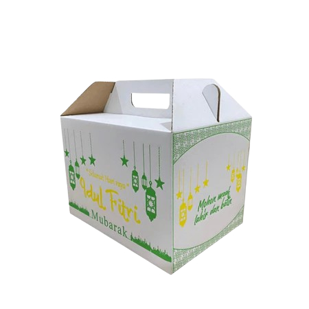 

( 5 Pcs ) Box Parcel Sembako Lebaran Kardus Jinjing Hampers Eid MubarakUkuran 35x25x25 cm