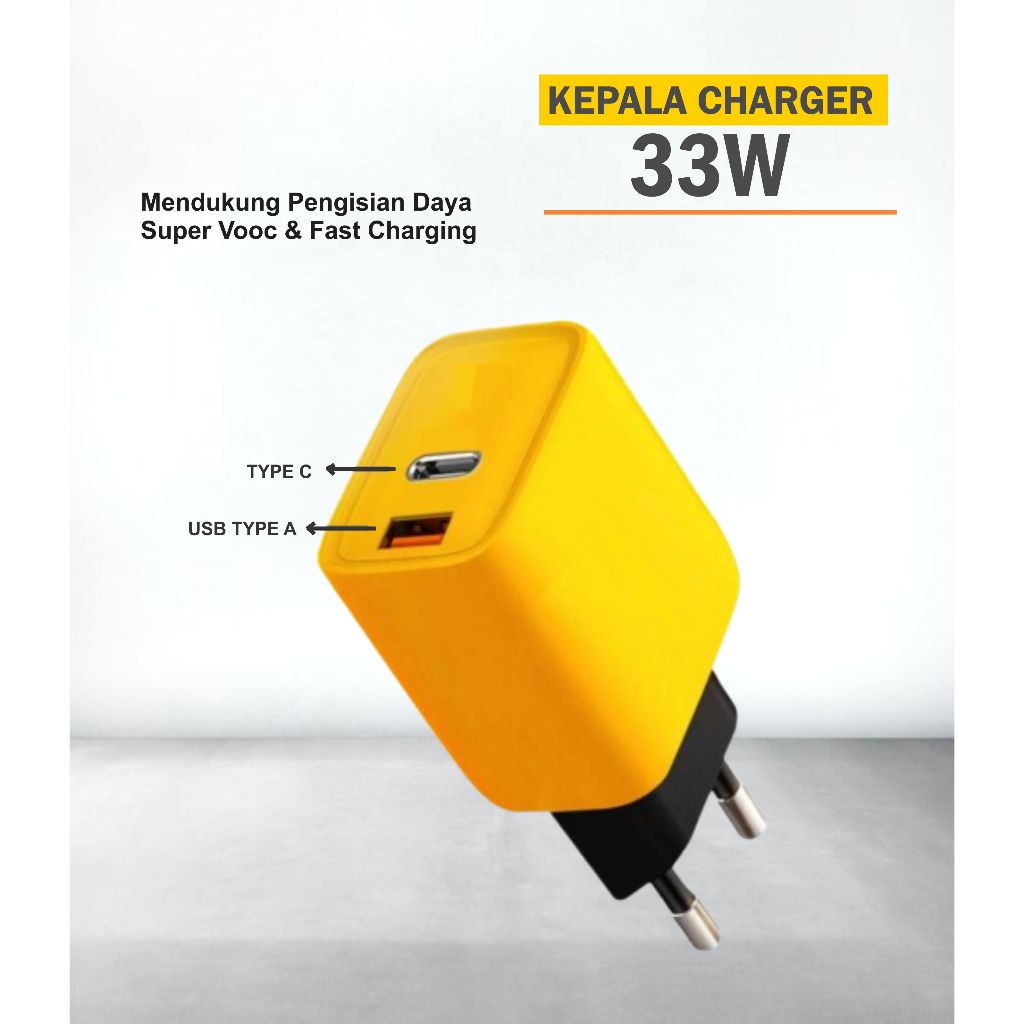 Kepala Charger 33W Batok RG-22 Pengisian Daya Cepat / Adaptor Fast Charging Best Quality