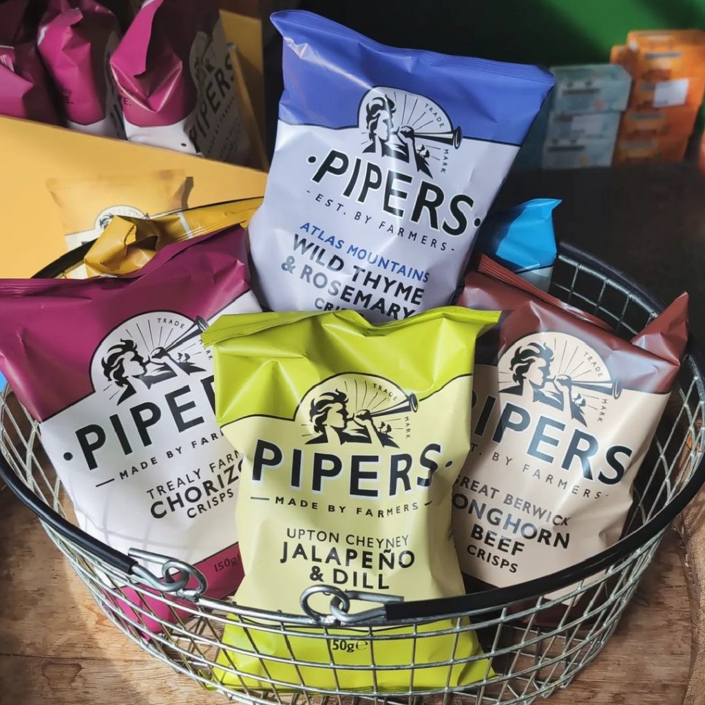 

Camilan Snack Impor Inggris Pipers Crisps 150 Gr Biggleswade Sweet Chilli, Lye Cross Cheddar Onion, Burrow Hill Cider Vinegar Sea Salt, Anglesey Sea Salt, Atlas Mountain Wild Thyme Rosemary, Upton Cheyney Jalapeno Dill, Karnayaka Black Pepper Sea Salt