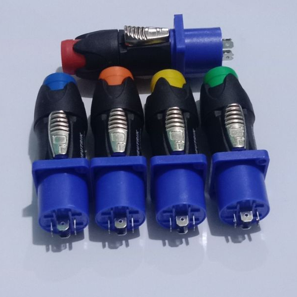 5set jack speakon neutrik warna+soket speakon biru