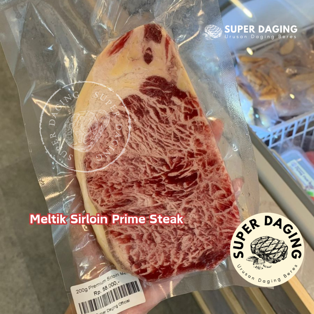 

Daging Steak Prime Sirloin Beef Meltik 1kg - Super Daging Pekanbaru