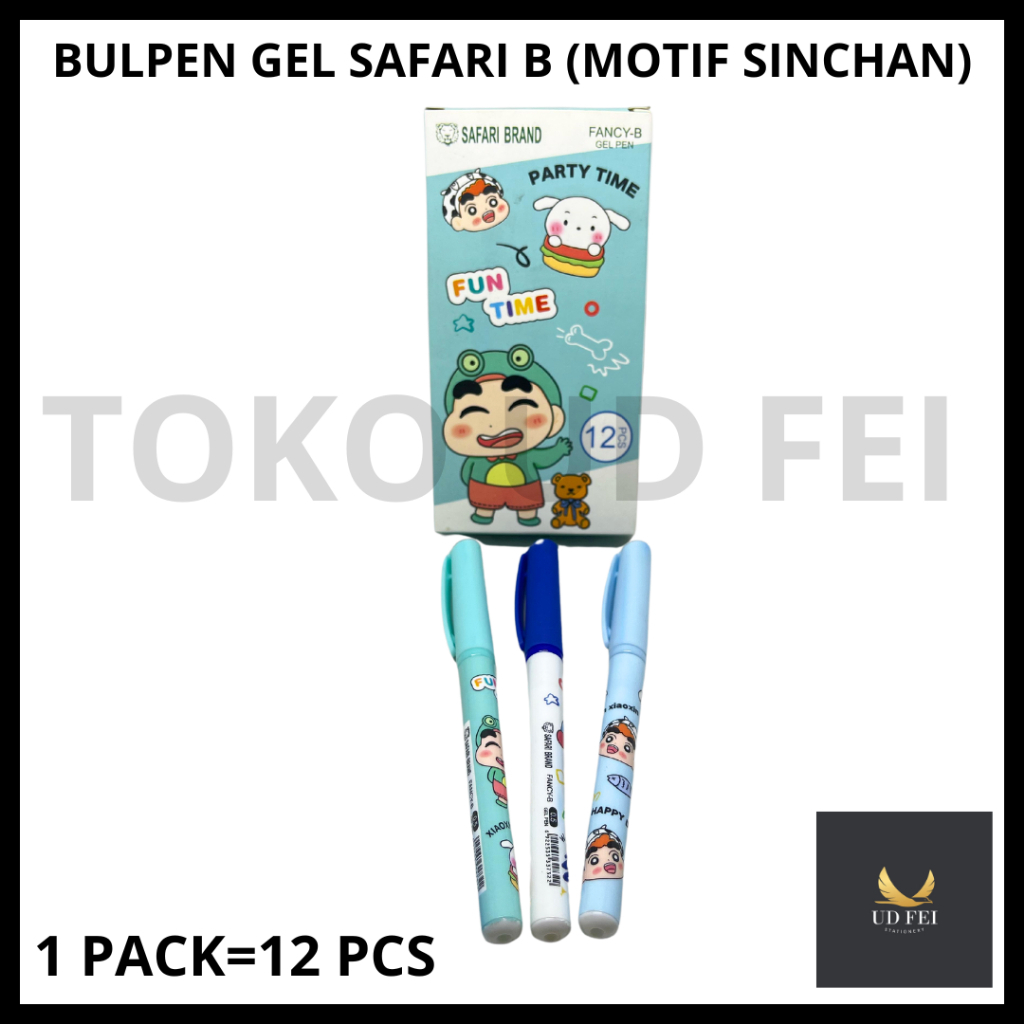 

(1 PACK=12 PCS SAFARI B) BULPEN GEL FANCY/ BULPEN GEL SINCHAN/ BULPEN FANCY KARAKTER