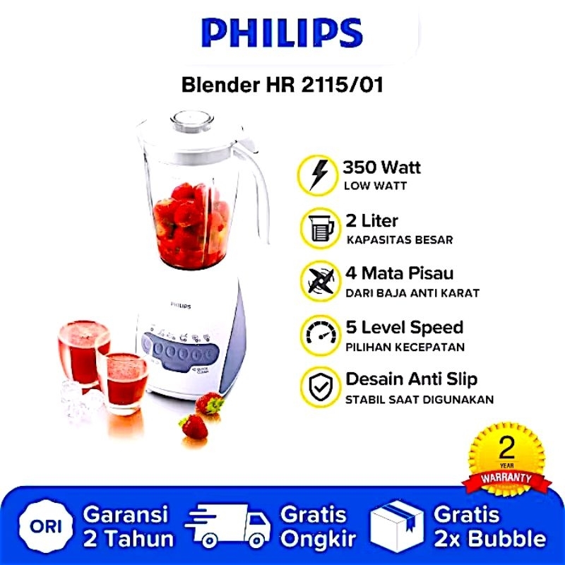 Philips Blender HR 2115/01 blender Philips plastik | blender Philips plastik 2liter | blender Philip