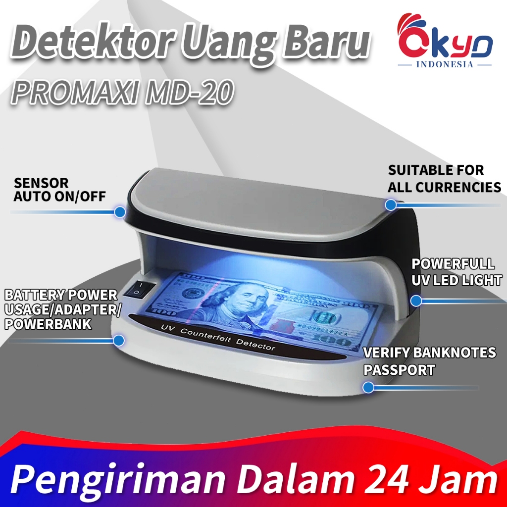 Money Detector LED - Lampu UV Deteksi Uang Palsu/ALAT DETEKSI UANG/LAMPU UV DETECTOR CEK UANG PALSU 