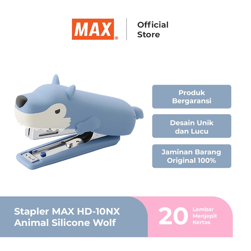 

MAX Stapler Lucu Kartun Karakter Serigala / Wolf HD-10NX Limited Edition