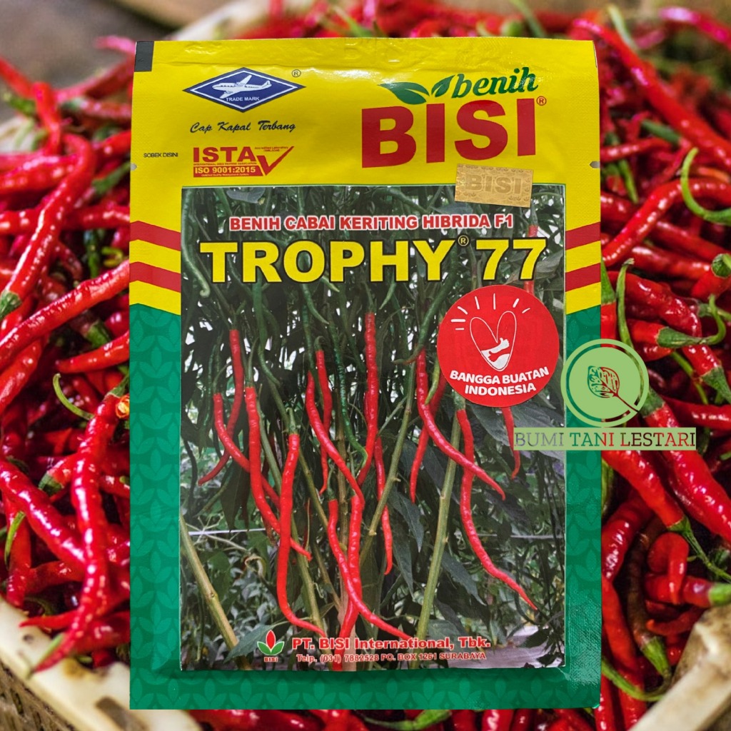 Benih Cabai Keriting F1 TROPHY 77 10gram | Benih Cabe Keriting TROPHY-77 Benih BISI