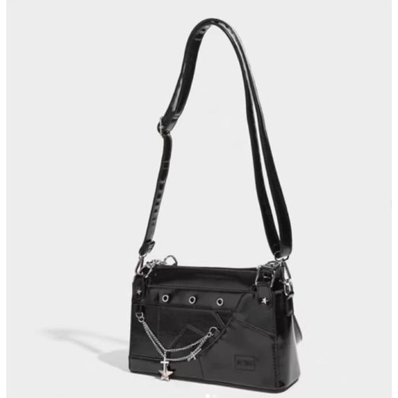 Y2K STAR FLAP LEATHER BAG