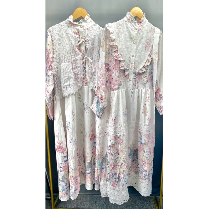 Midi Dress Meijiwang / Midi Meiji Wang / Midi Dress Premium / Midi Meijiwang / Midi Motif Bunga / Mi