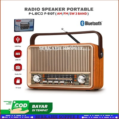 Radio FM/AM/SW Speaker Portable Bluetooth FM Radio Classic Design Radio Bluetooth FM/kartu TF/USB
