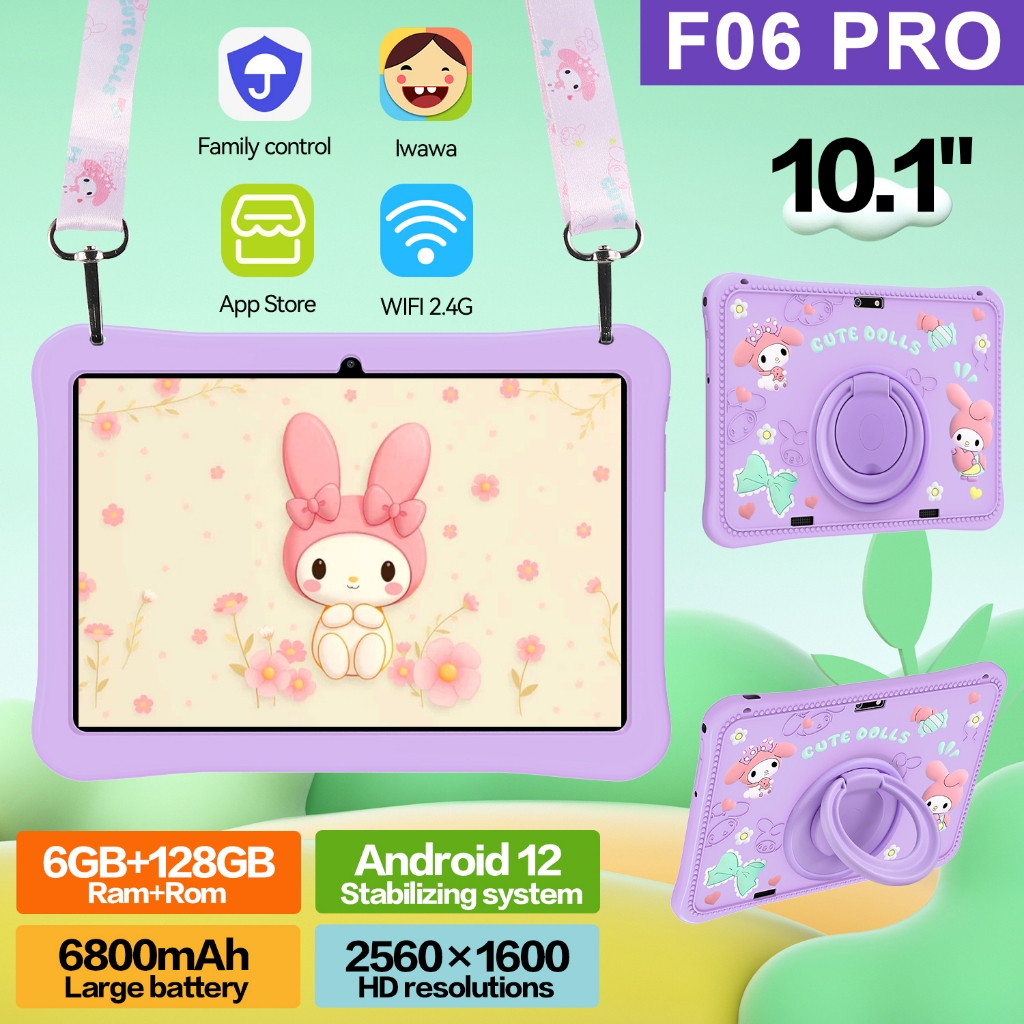 Hancdon Tablet Android Tab F06Pro 6GB+128GB 10inch Wifi 5G Dual SIM Tablet PC Asli Baru Tablet Untuk
