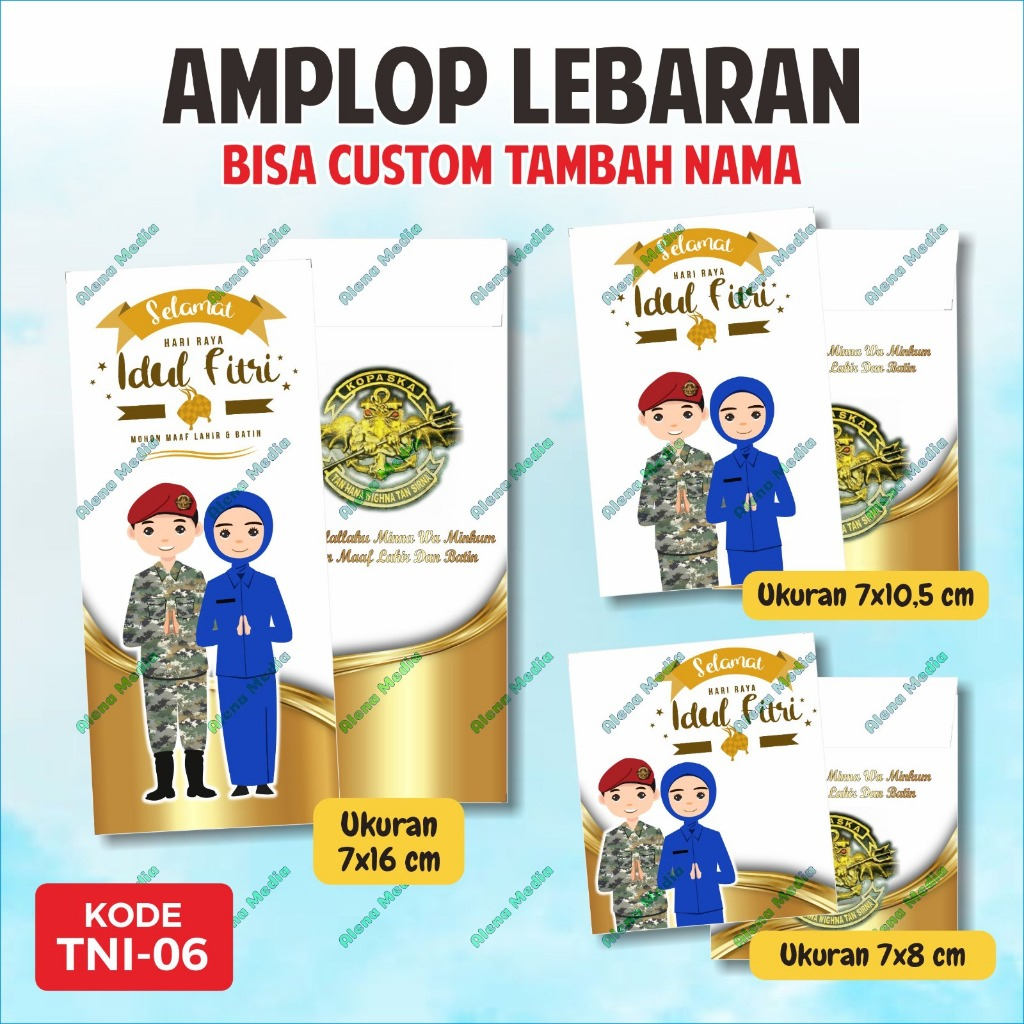 

[ISI 10 BIJI] TNI.06 - Amplop Idul Fitri JALASENASTRI TNI AL KOPASKA | Amplop Lebaran Custom | Amplop Custom