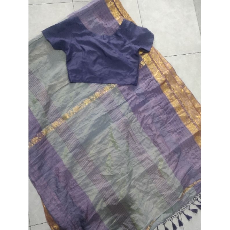 saree india wanita baju wanita India warna ungu mewah