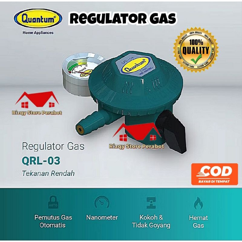REGULATOR GAS METER QUANTUM QRL-03/ QUANTUM Regulator Gas LPG QRL-03/ REGULATOR KOMPOR GAS ANTI BOCO