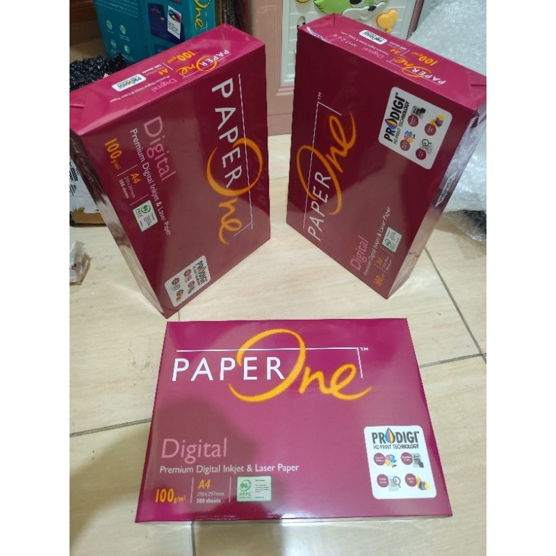 

PaperOne Kertas HVS, Fotocpy A4 100gr Digital 1 Rim (500 lembar)