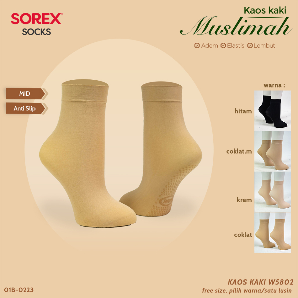 Sorex Kaos Kaki Wanita Muslimah Freesize W 5802