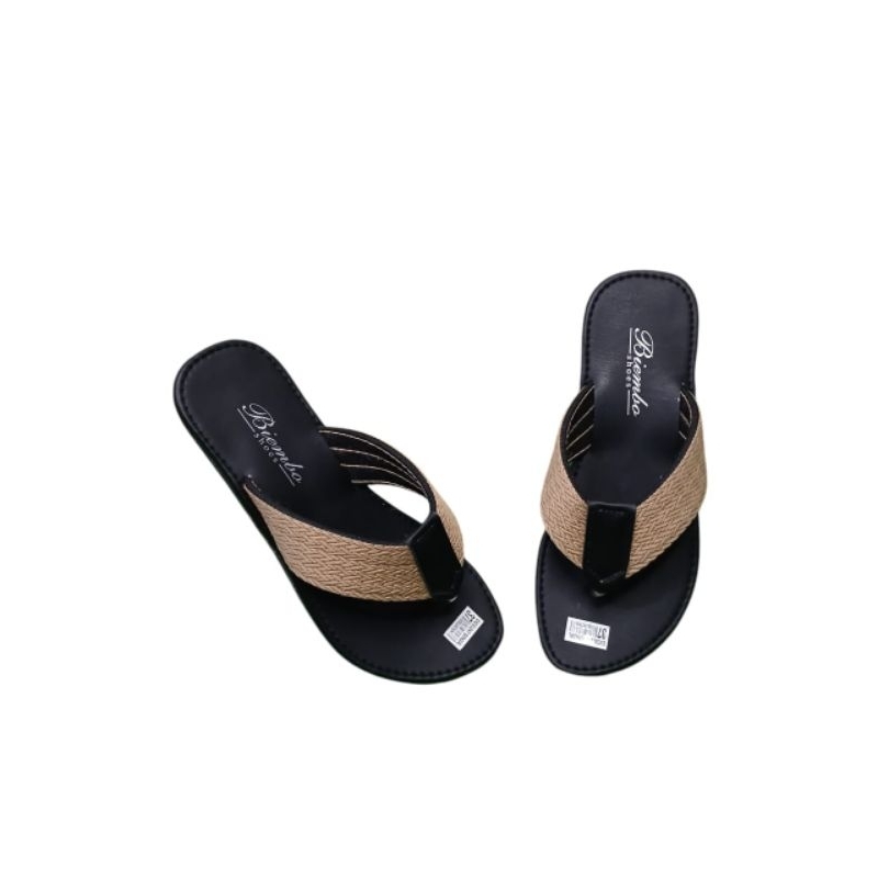 SANDAL JEPIT WANITA TURKI MOKA/MOCCA SANDAL RAJUT CEWEK DEWASA ANTI SLIP BIEMBO