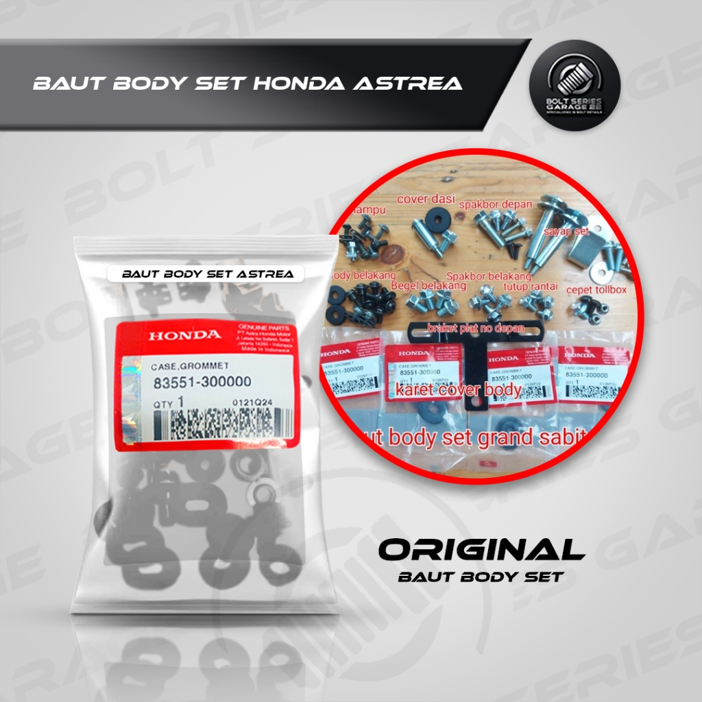 Baut Body Set Honda Astrea Grand Sabit Legenda Impresa