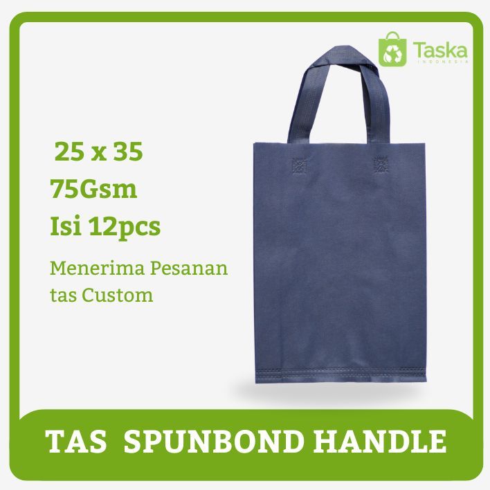 

TAS SPUNBOND HANDLE 25x35 LUSINAN WARNA BIRU DONGKER / Tas Belanja Murah / Kantong Belanja