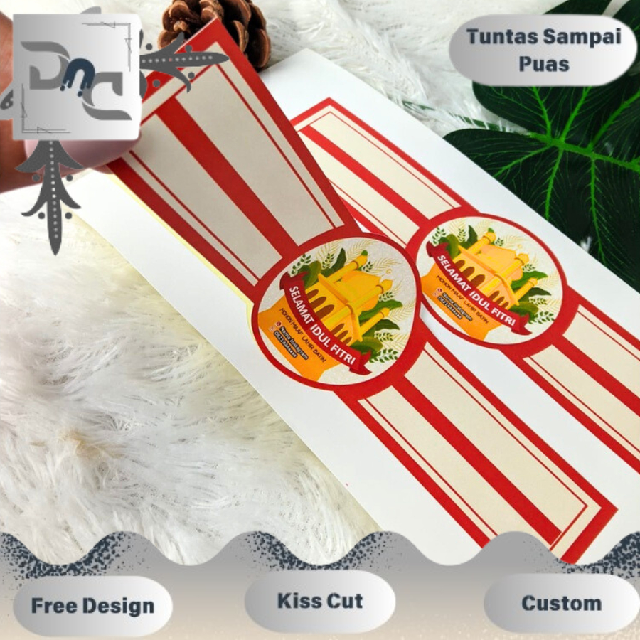 

DND Sticker Segel Custom Hampers Lebaran Segel Toples Kue Kering Free Desain Custom Murah