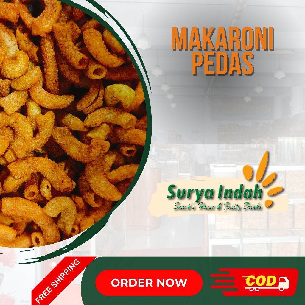 

Makaroni Pedas Curah 100gr Surya Indah Jombang