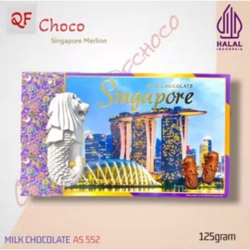 Amira Plastic Coklat Merlion Singapore Qf Choco 125 Gram / Coklat Qfchoco Singapore