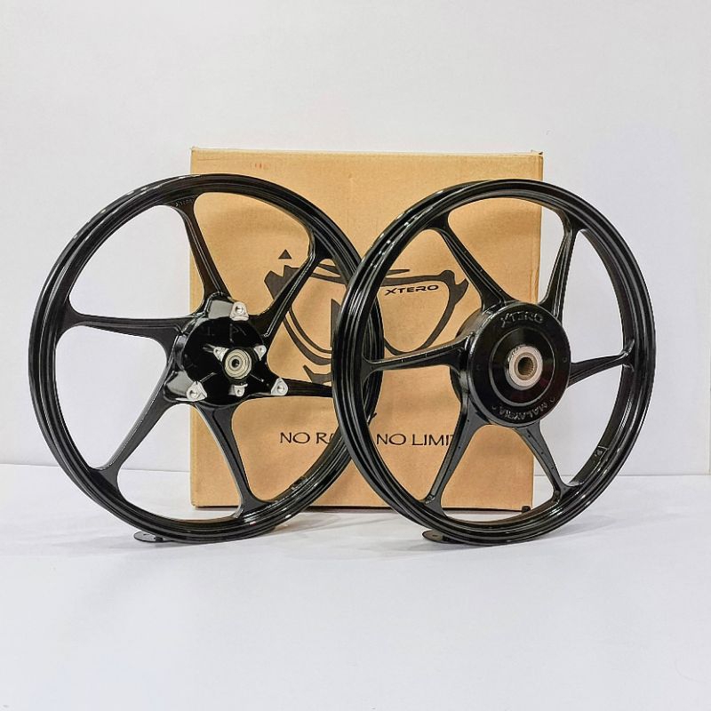 VELG RACING XTERO X6 RING 17 X 160/160 PALANG 6 HITAM UNTUK YAMAHA AEROX 155 V1/V2 ORIGINAL