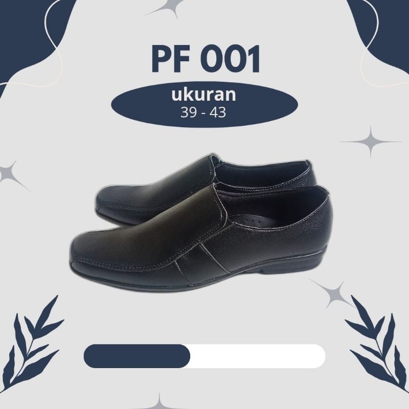 SEPATU PANTOFEL PRIA PANTOFEL KERJA PANTOFEL SEKOLAH PANTOFEL HITAM (PF 001)