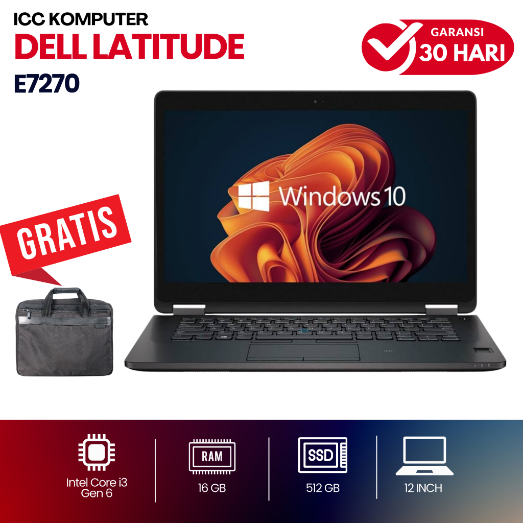 Dell Latitude E 7270 7280 Core i3 | i5 | i7 - SECOND MULUS BERGARANSI