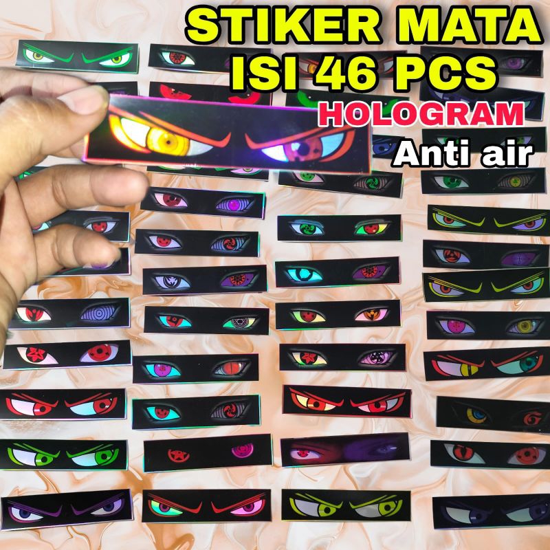 

STIKER MATA MINIATUR ISI 46 PCS BAHAN HOLOGRAM
