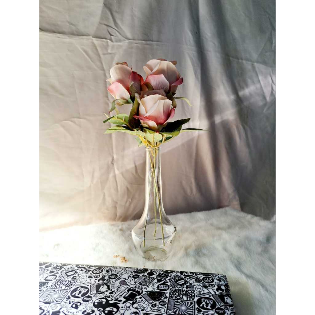 Vas Kaca Bunga Kering Vas Mini Vas Kaca Korea Vas Bunga Minimalis