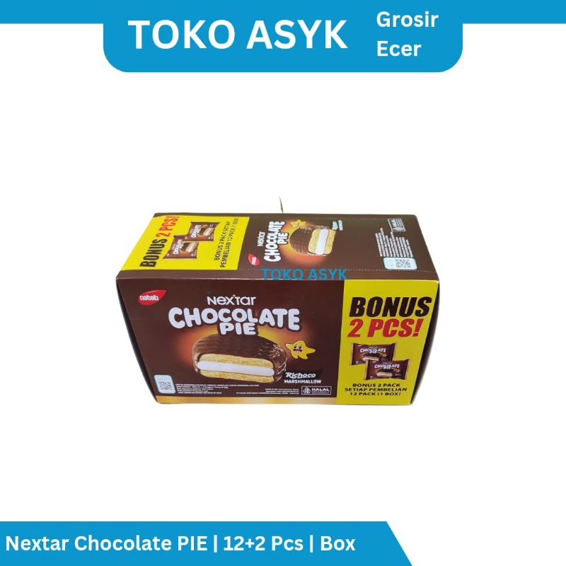

NEXTAR CHOCOLATE PIE / CHOCOPIE MARSMALLOW BOX ISI 12+1PCS