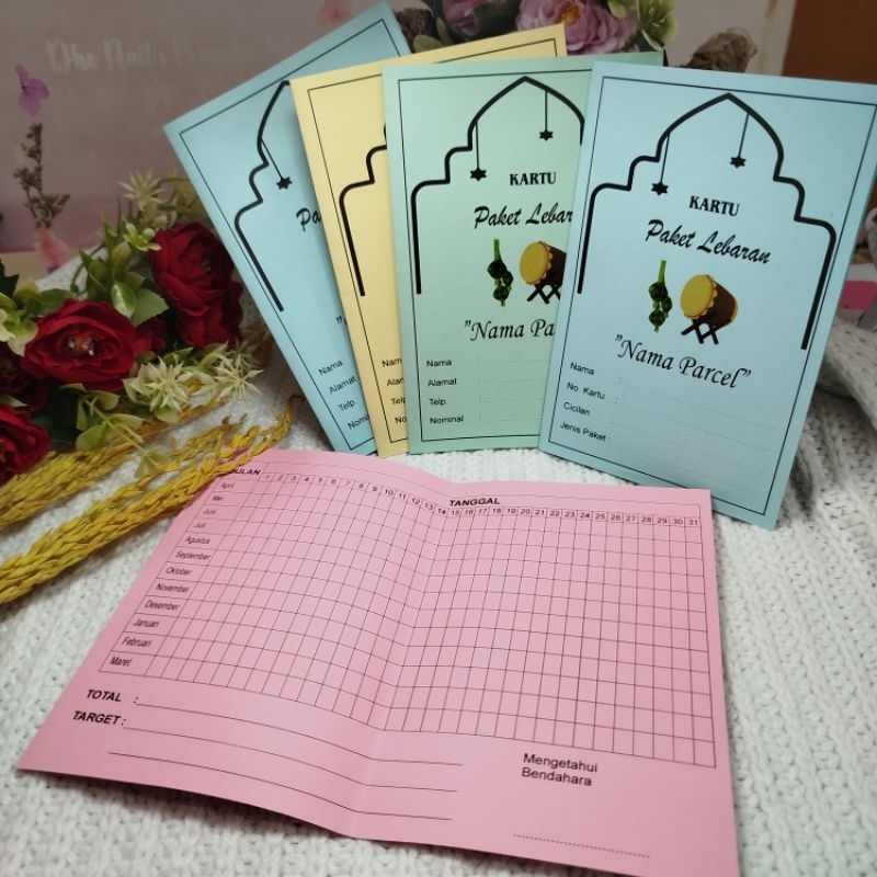 KARTU PAKET LEBARAN ISI 10 MODEL ISI BULANAN HARIAN / KARTU PARCEL HARIAN KALENDER