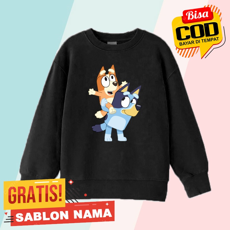 Sweater Anak Bluey Carrying Bingo / Sweater Anak Laki Laki & Perempuan Bluey Carrying Bingo