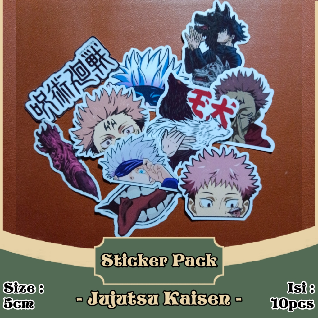 

Sticker Pack Jujutsu Kaisen | 10pcs | 5cm
