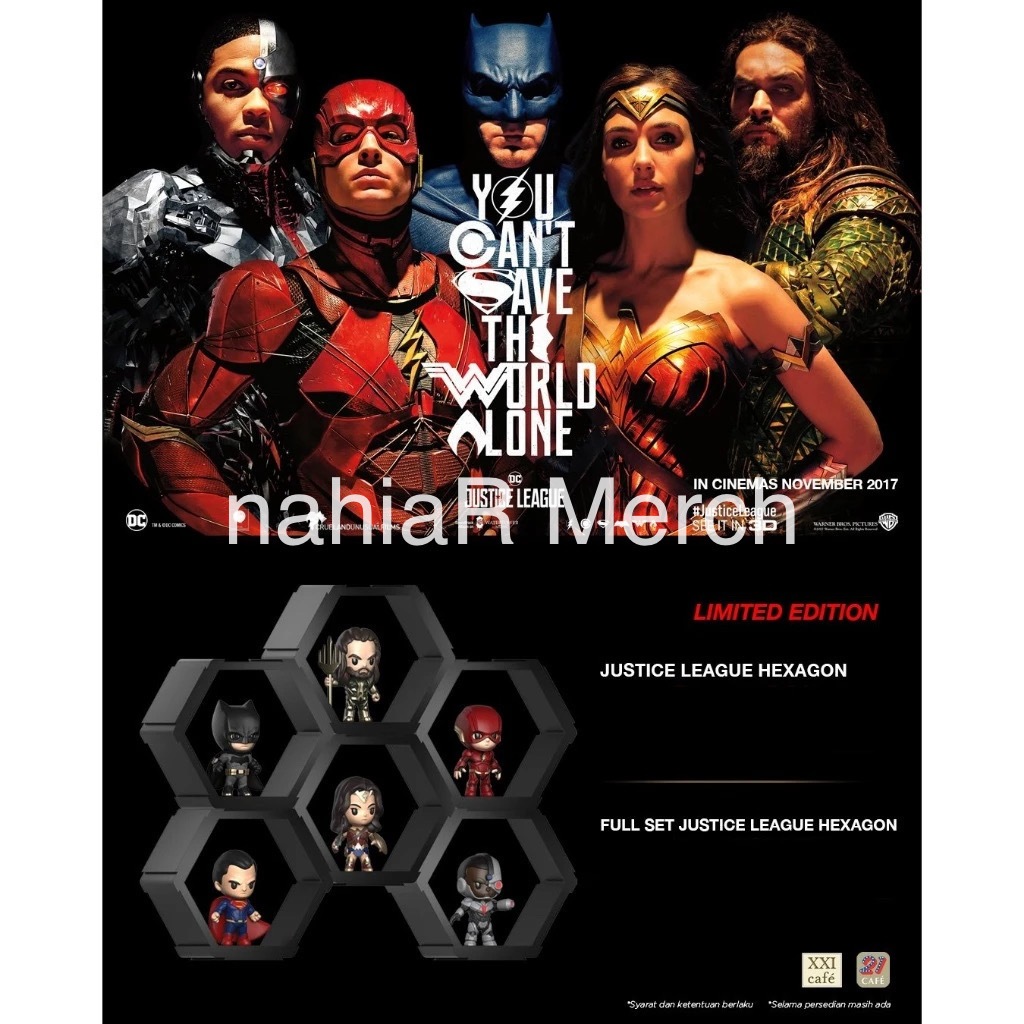 Justice League x Cinema XXI Official Collectible Hexagon