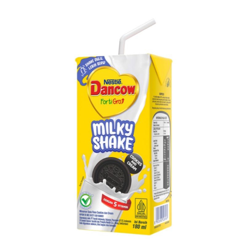 

[ 5 Pcs ] Dancow FortiGro Milkyshake Susu UHT 180ml / Cookies & Cream / Choco Hazelnut