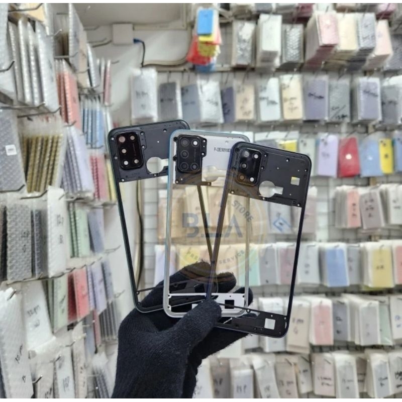 BEZEL TUTUP MESIN CASING TULANG TENGAH REALME C17 / REALME C7i