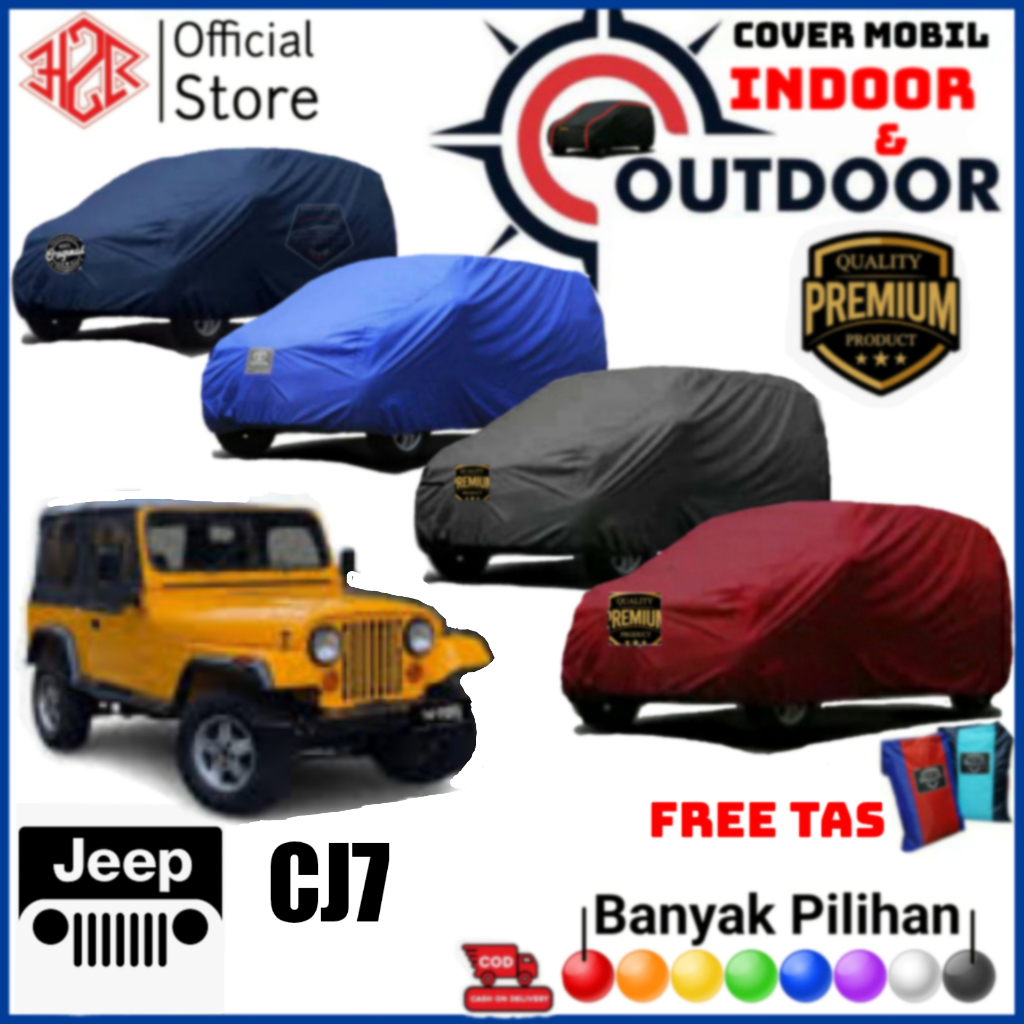 Cover Mobil Jeep CJ7, Sarung Mobil Jeep Cj7, Selimut Mobil Jeep CJ7,Bahan Polyester Premium