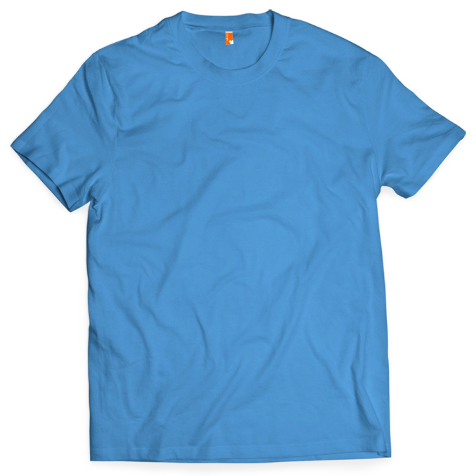 Kaos Pria Biru Turkish Lengan Pendek Cotton Combed 24s