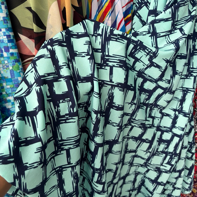 kain wolpeach motif kotak - kain motif kotak - kain bahan motif - kain Wolfis premium - kain meteran