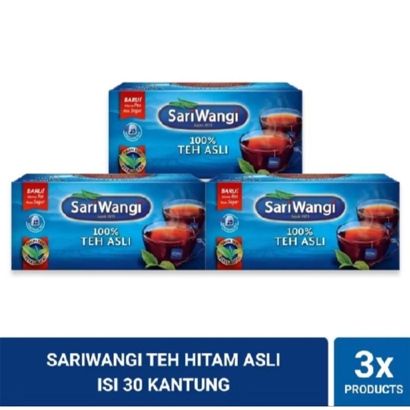 

SariWangi Teh Celup Hitam Asli 30 x 1,85 g Triple packs / ×3