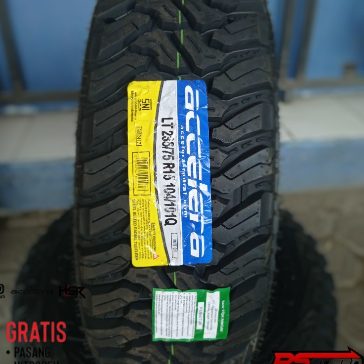 Ban Mobil Off Road R15 235/75 Merk Accelera M/T Tubles