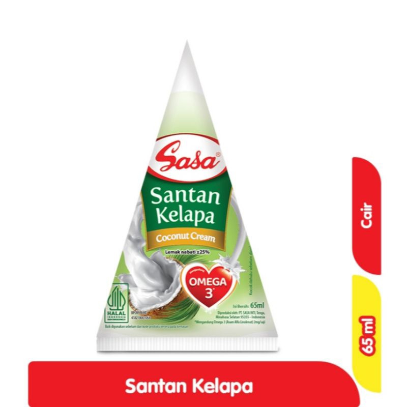 

Sasa Santan Kelapa Coconut Cream dengan Omega 3 65ml @1pcs