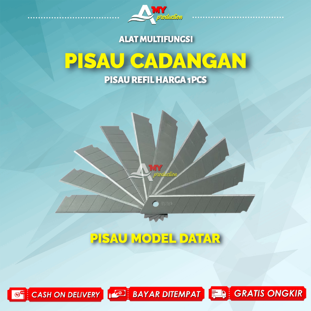 Pisau Datar Refil Cadangan Pengiris Serutan Pasah Serbaguna Pemotong Keripik Singkong Pisang Kentang
