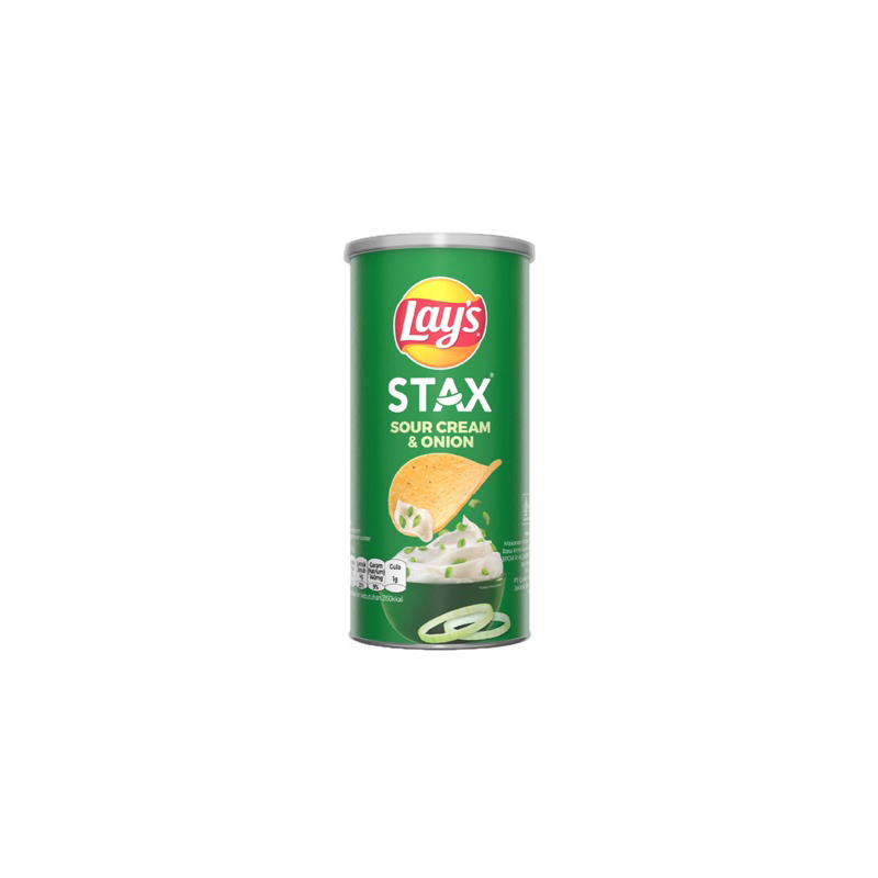 

Lay's Stax Keripik Kentang Rasa Sour Cream & Onion 70 g