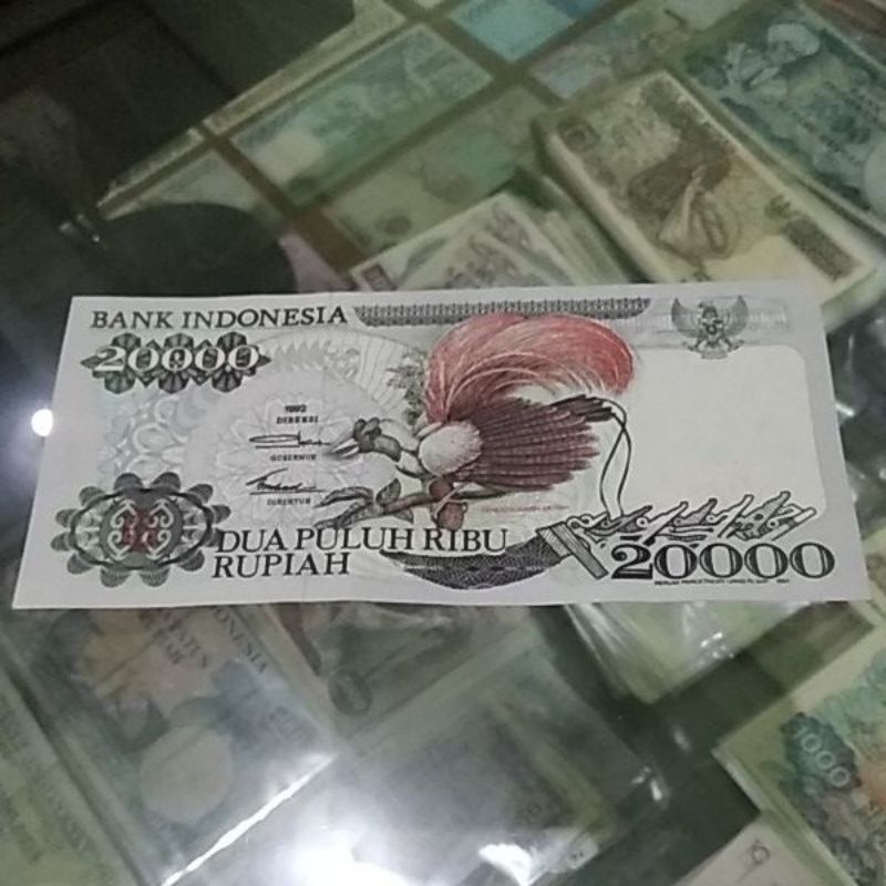 uang kuno 20000 cendrawasih tahun 1992 imp 1994 asli